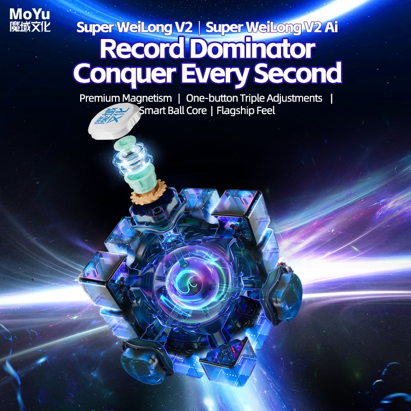 MoYu Super WeiLong V2 AI Maglev Gyroscope UV